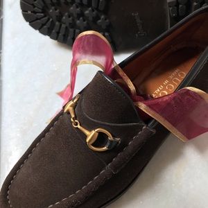Suede Gucci loafers
